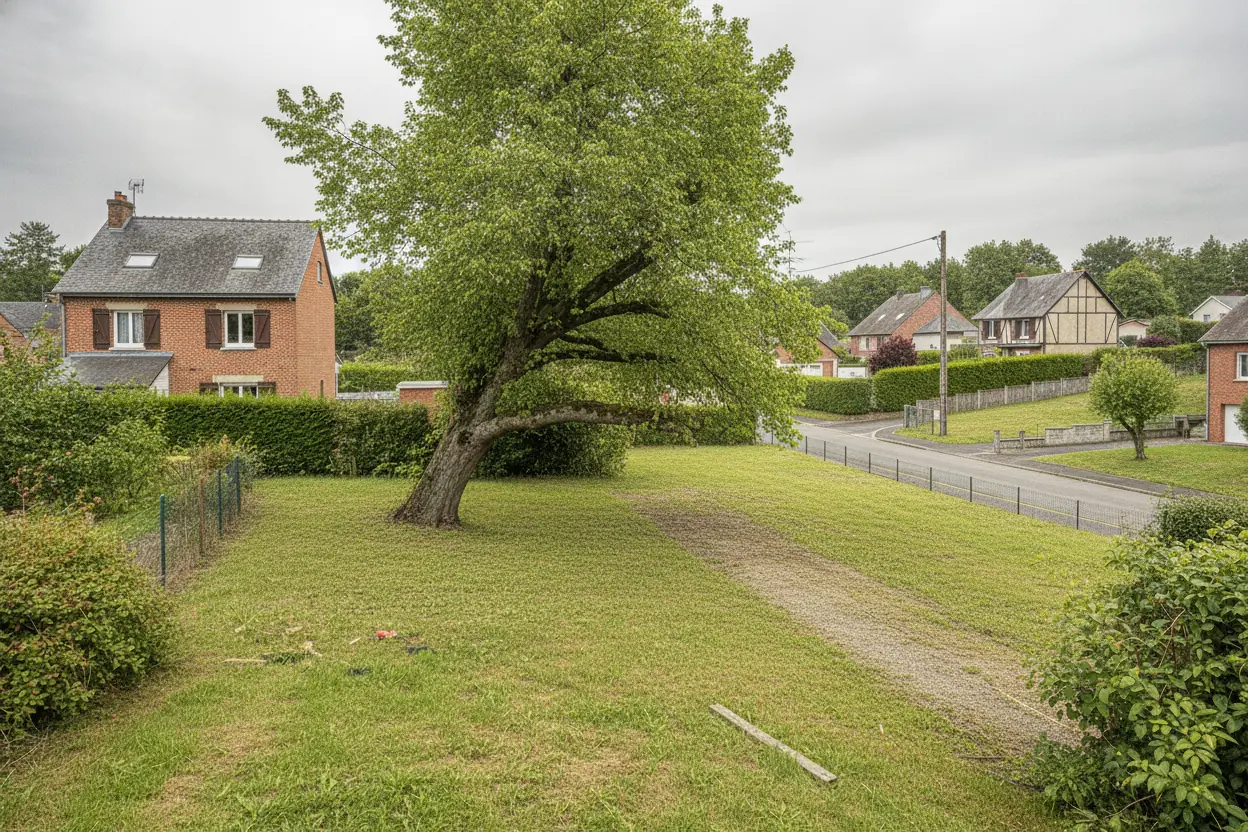 Jardin bihorellais nettoyé après démontage d'arbre