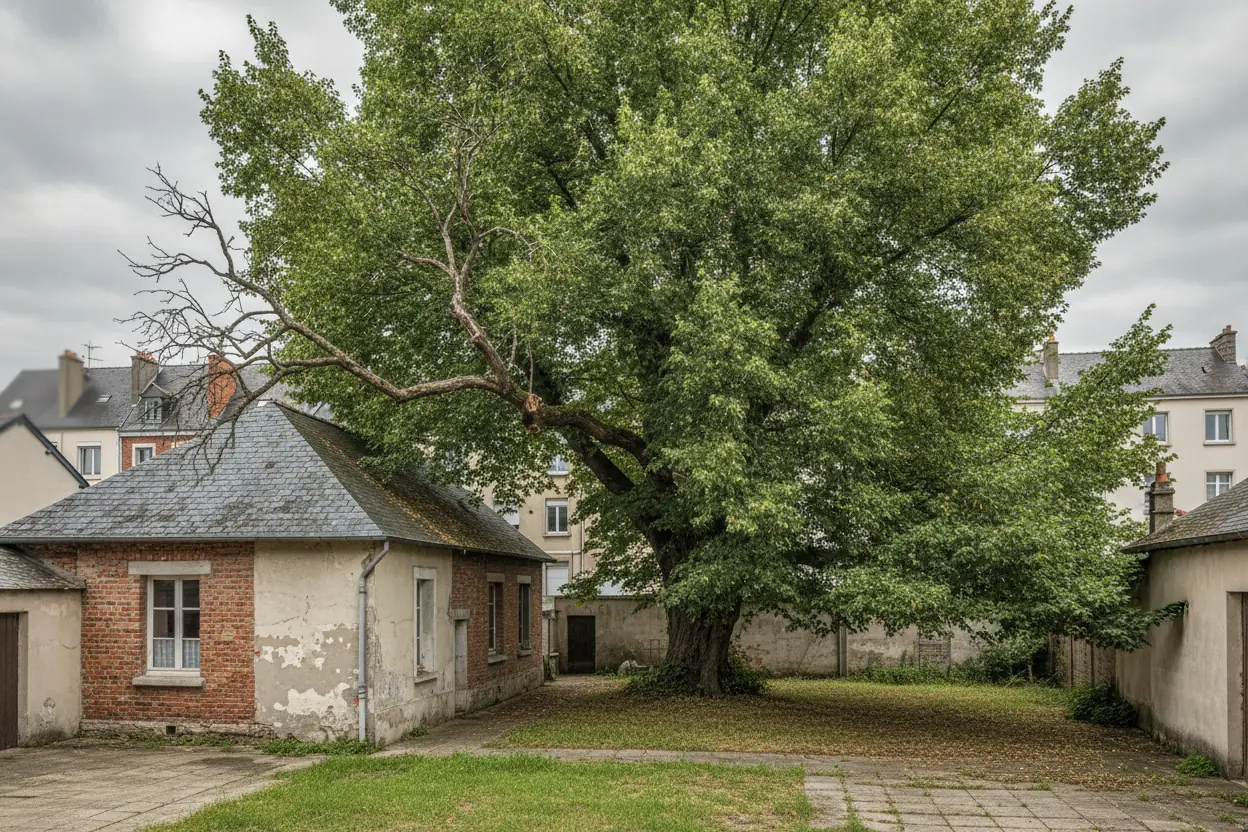 Tilleul avant élagage à Sotteville-lès-Rouen